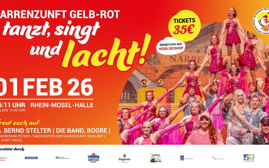 Närrischer Höhepunkt: Die große Sitzung der Narrenzunft Gelb-Rot