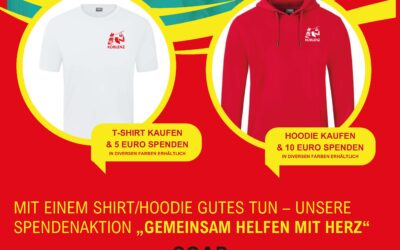 Mit einem Shirt Gutes tun – unsere Spendenaktion „Gemeinsam helfen mit Herz“