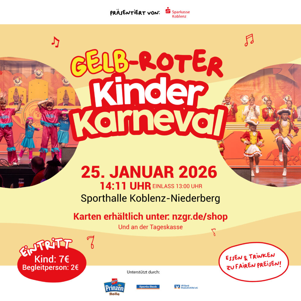 Kinderkarneval der Narrenzunft Gelb-Rot 2026