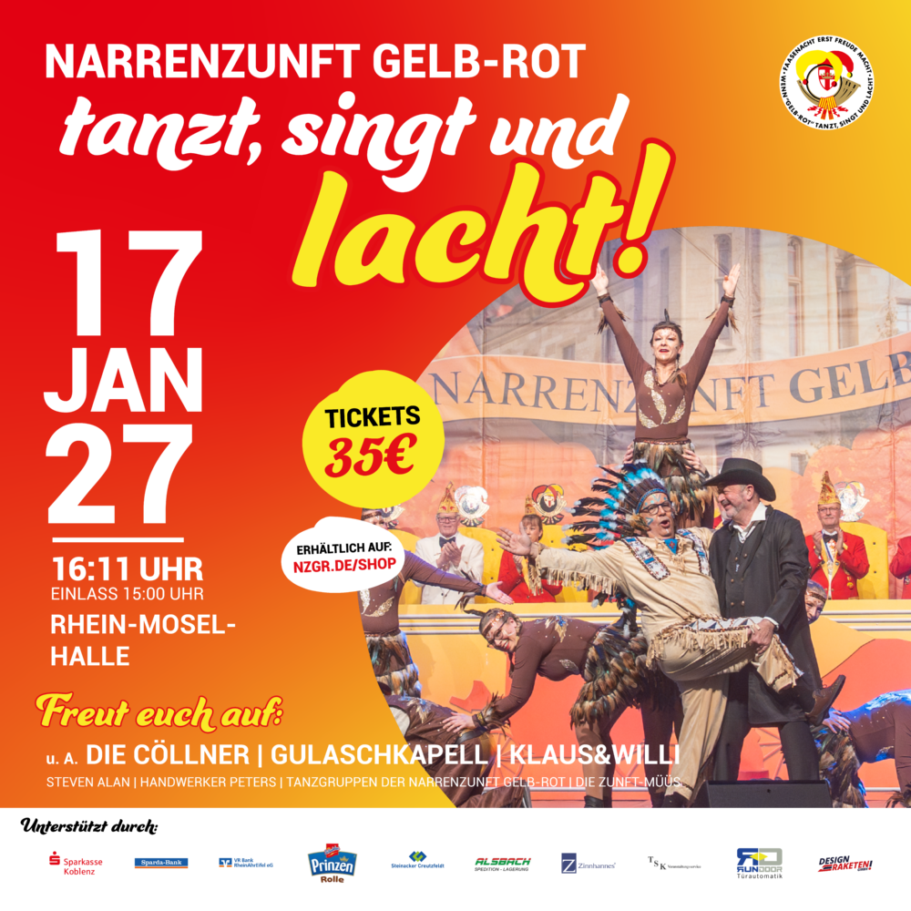 Narrenzunft Gelb-Rot tanzt, singt und lacht 2027